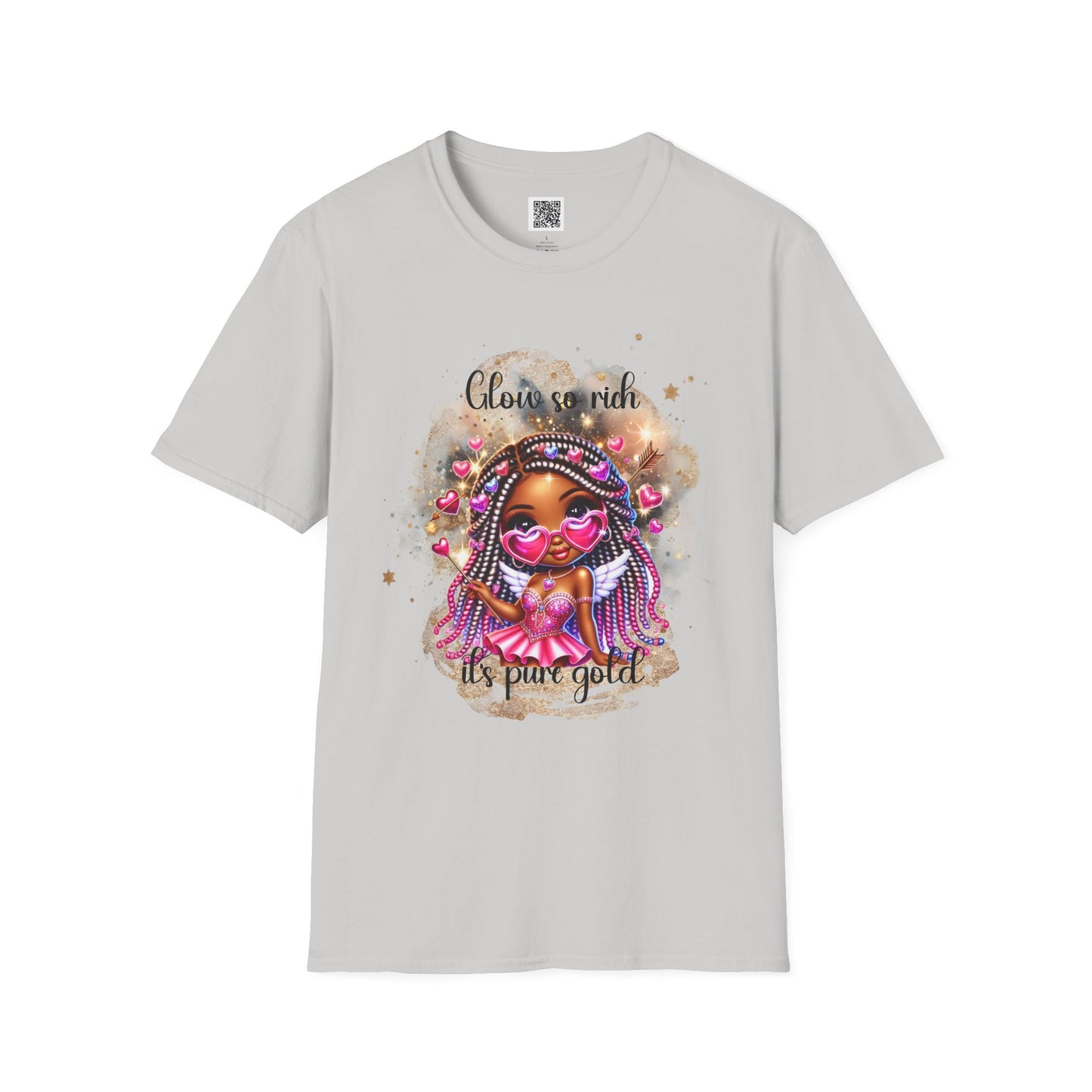 Glow So Rich, It's Pure Gold | Unisex Softstyle T-Shirt - Celebrate Self-Love & Confidence