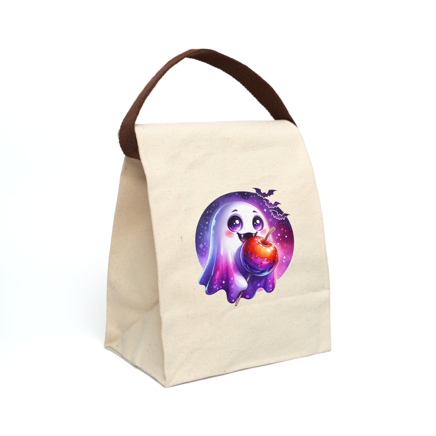Cute Ghost Halloween Canvas Lunch Bag with Strap