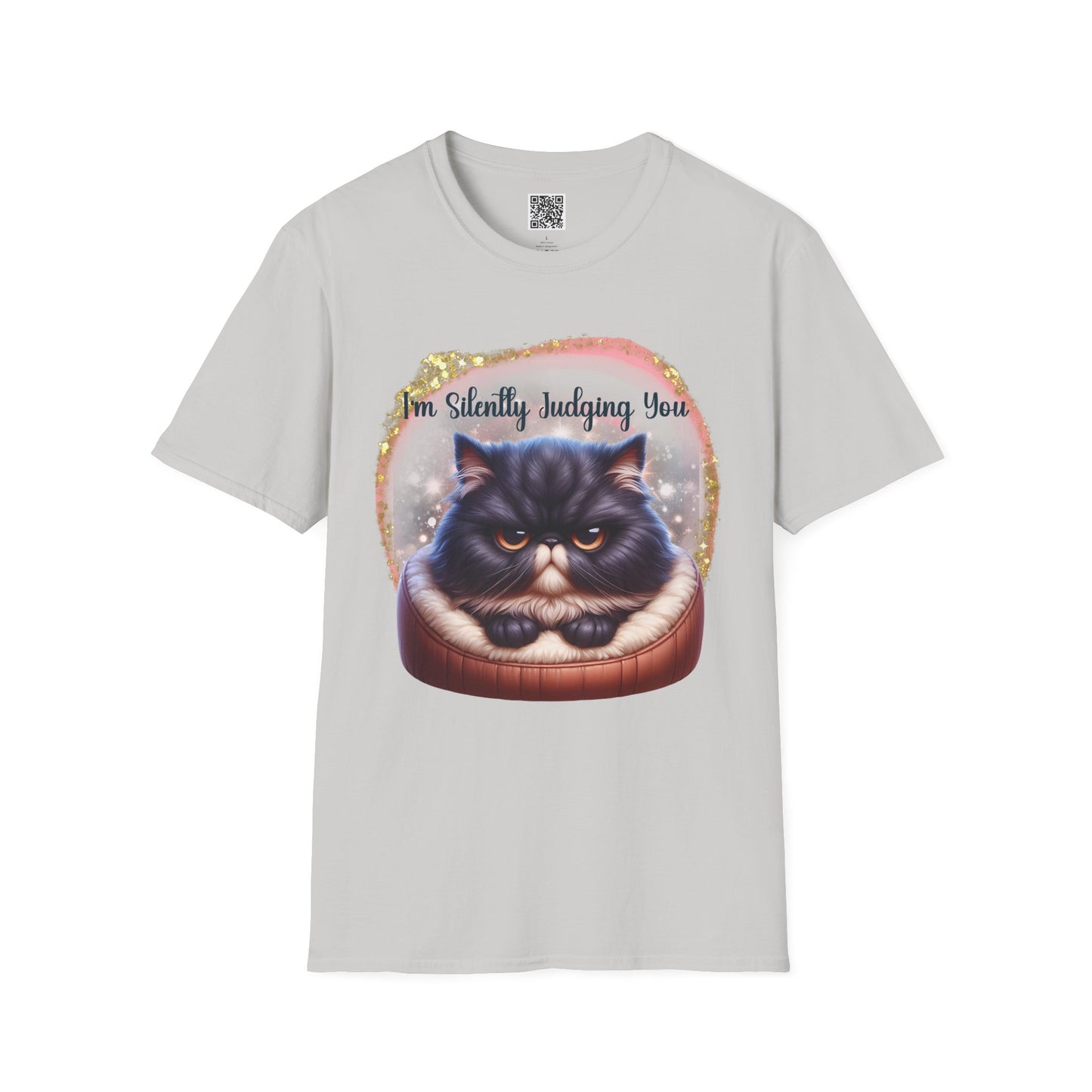 "I’m silently judging you" - Funny Cat Unisex Softstyle T-Shirt