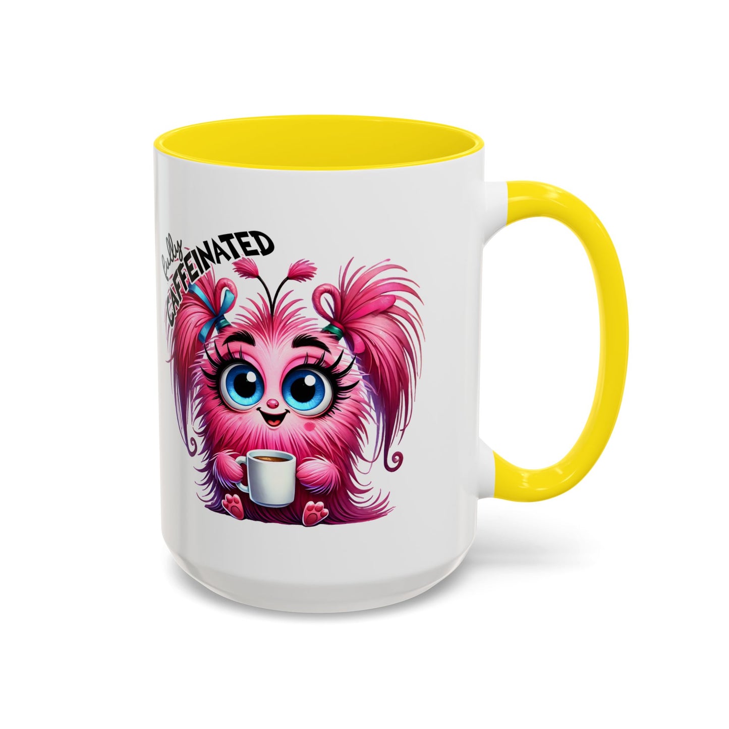 Cute Caffeinated Accent Coffee Mug - Fun Character Design, Perfect for All Ages