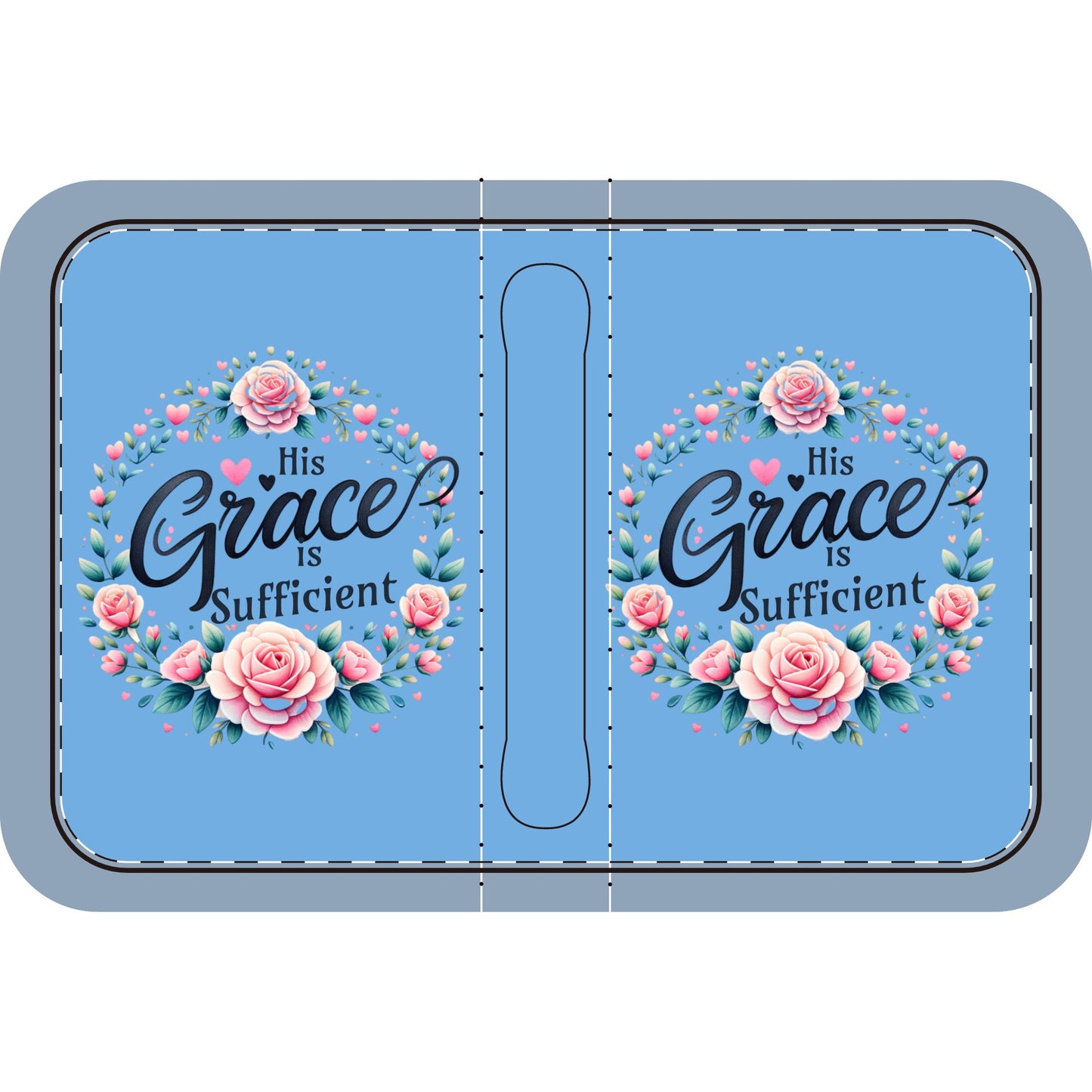 Floral Bible Cover - 'His Grace is Sufficient'