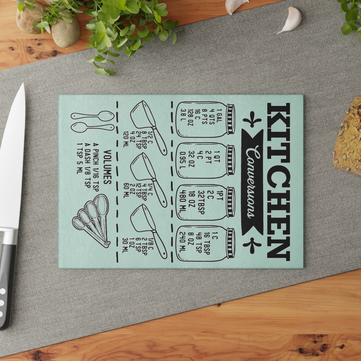 Kitchen Conversion Glass Cutting Board - Practical Cooking Guide for Chefs and Home Cooks