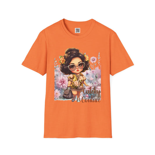 Catchy Couture | Unisex Softstyle T-Shirt - Stylish Floral Design for Fashion Lovers
