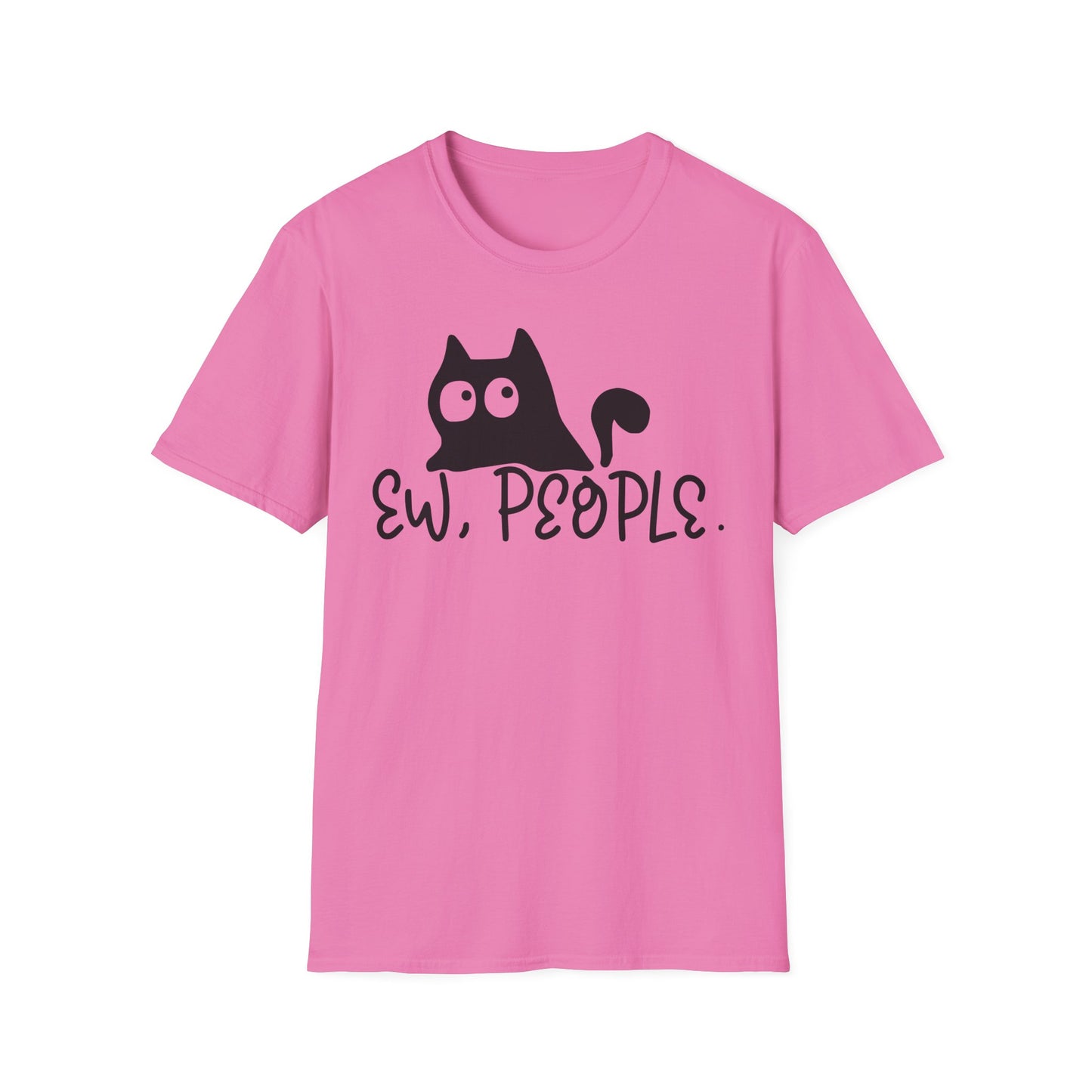 Ew People Unisex Softstyle T-Shirt - Casual, Fun Graphic Tee for Cat Lovers