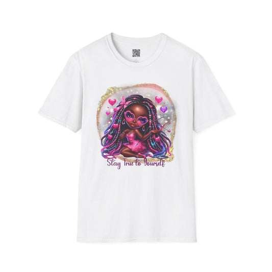 Stay True to Yourself | Unisex Softstyle T-Shirt - Colorful Graphic Tee for Self-Love and Empowerment