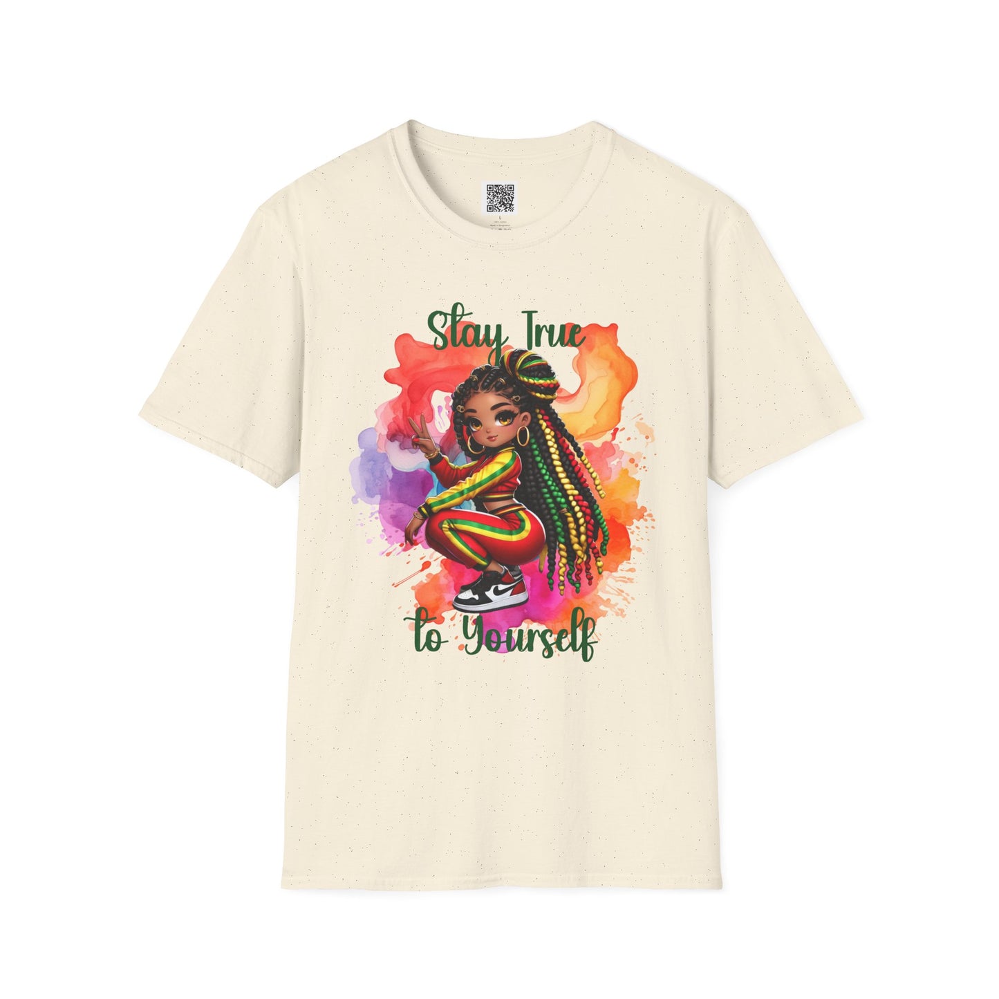 Stay True to Yourself | Unisex Softstyle T-Shirt - Colorful Afrocentric Design